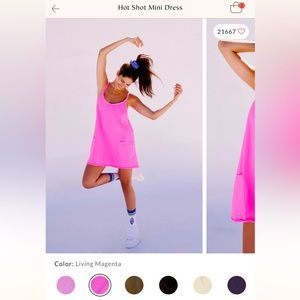 NWT hot shot mini dress in living magenta